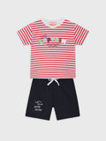 Striped T-Shirt and Shorts Set