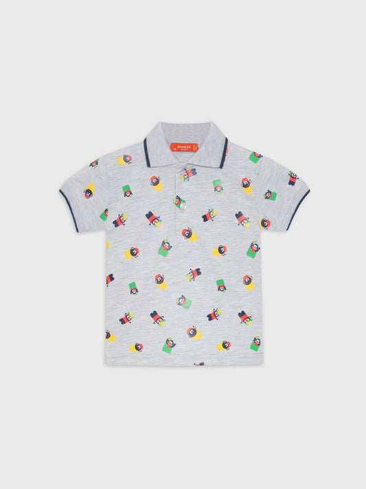Short Sleeve Printed Polo