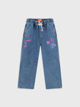 بنطلون جينز مطبوع