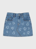 Heart Denim Skirt
