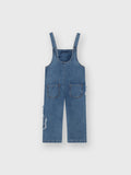 Girls’ Butterfly Denim Dungarees