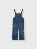 Girls’ Butterfly Denim Dungarees