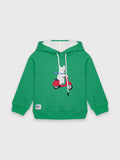 Long Sleeved Dog Embroidered Hoodie