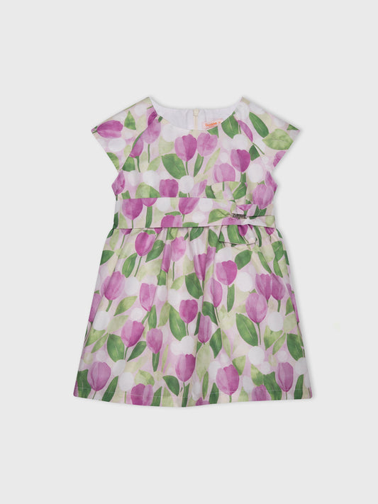 Short Sleeve Printed Dress