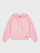 Cropped Cozy Knit Pullover Hoodie