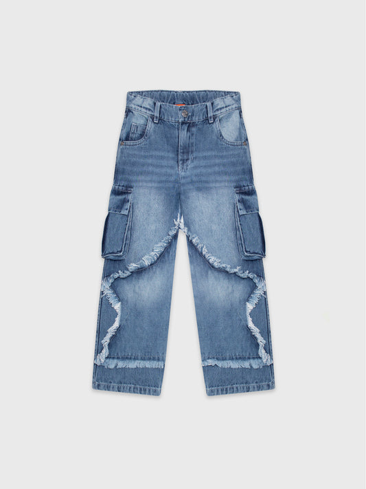 Denim Cargo Pants