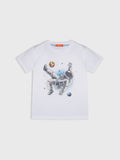 Short Sleeve Printed "Astronaut Player" T-Shirt