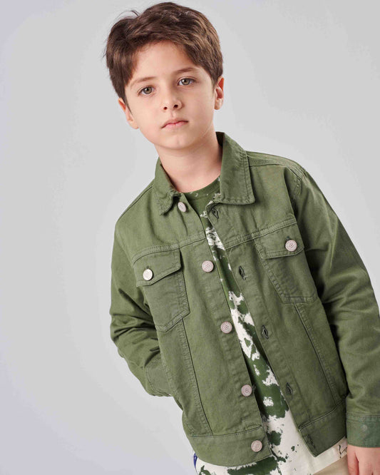 Long Sleeve Gabardine Jacket