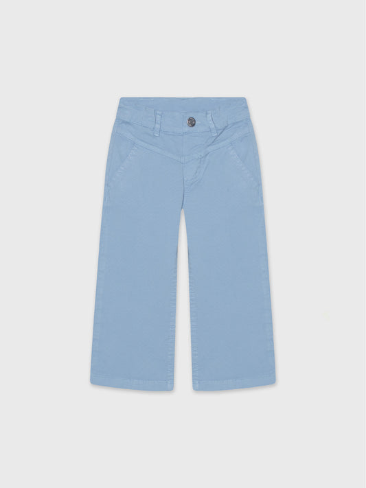 Gabardine Wide Leg Pants