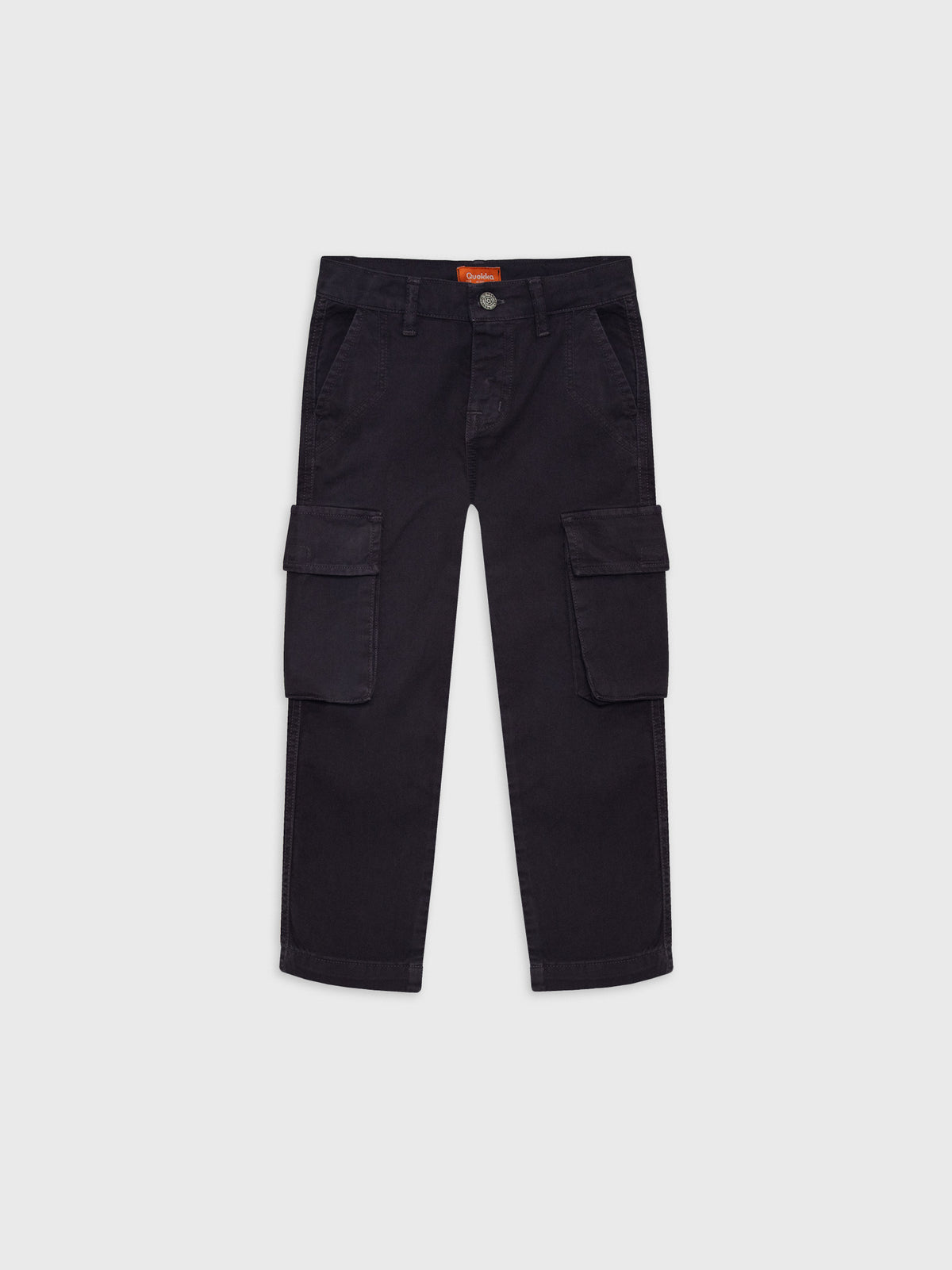 Gabardine Cargo Wide Leg Pants