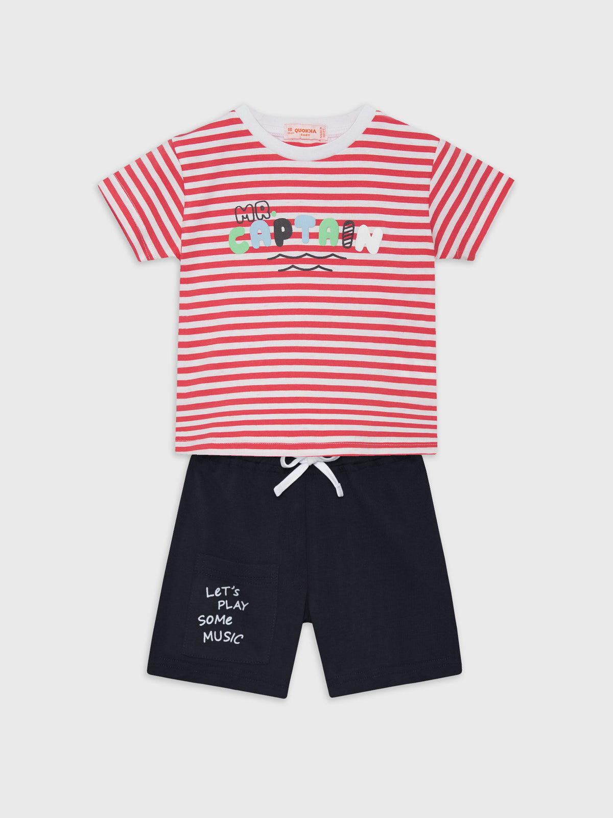 Striped T-Shirt and Shorts Set