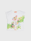 Sleeveless Colorful Graphic Print Blouse