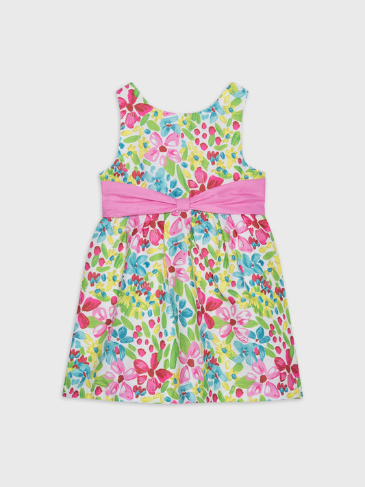 Sleeveless Cute Floral Printed Dress