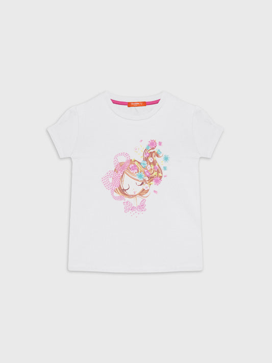 Short Sleeve Printed Blouse