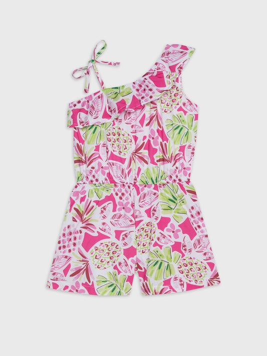 Sleeveless Cute Floral Printed Romper