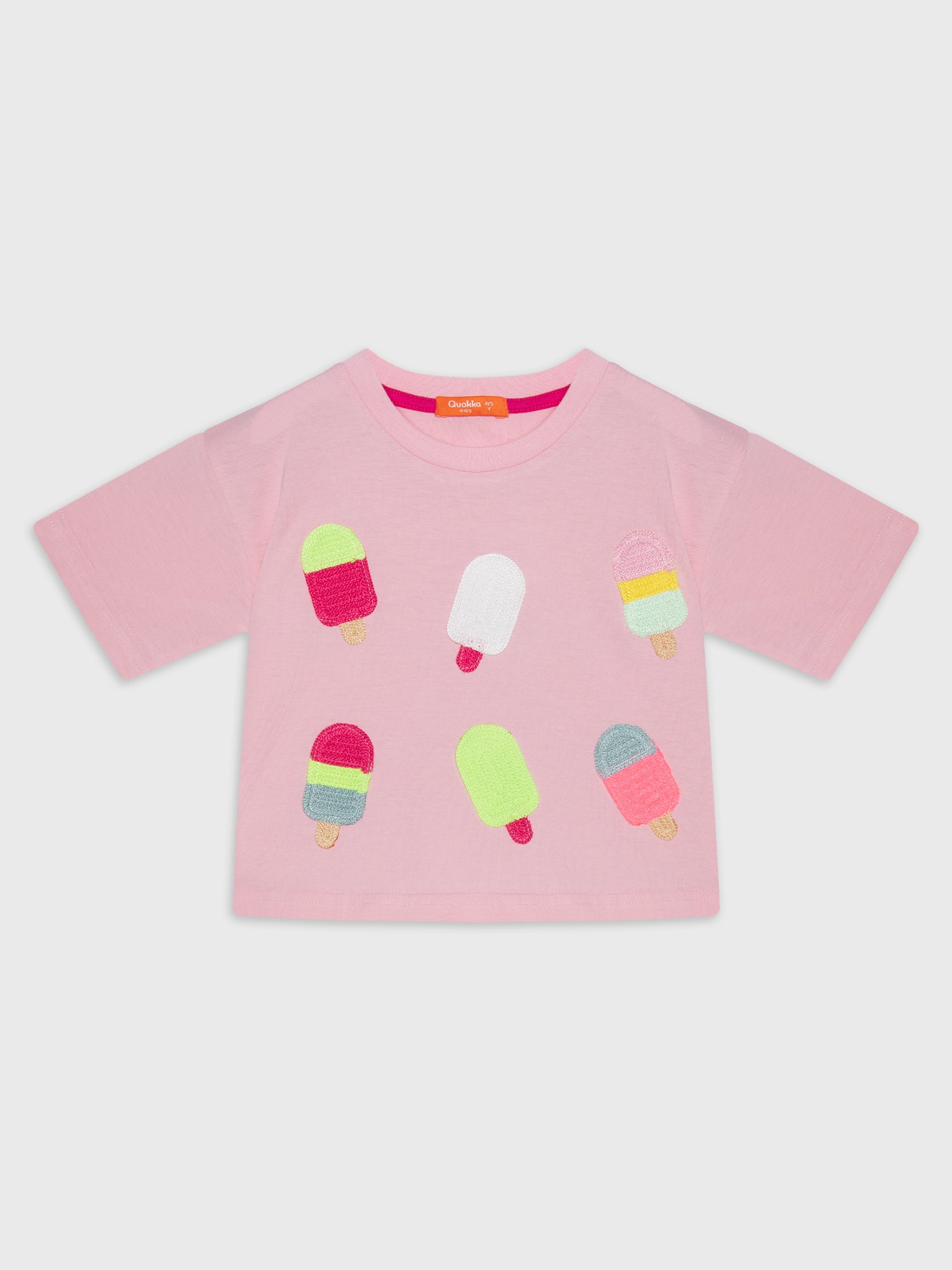 Short Sleeve Ice Cream Cropped  Blouse