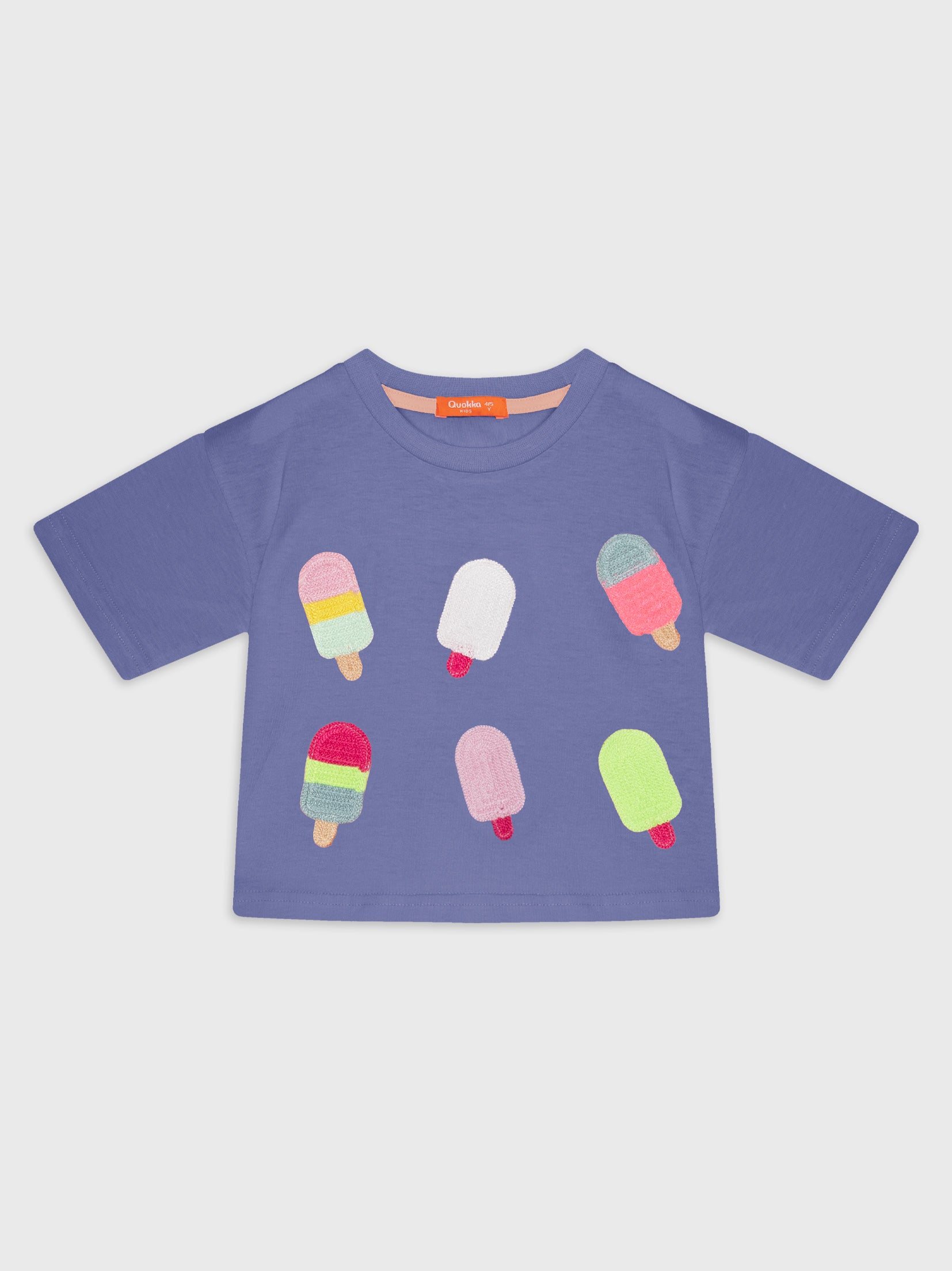 Short Sleeve Ice Cream Cropped  Blouse