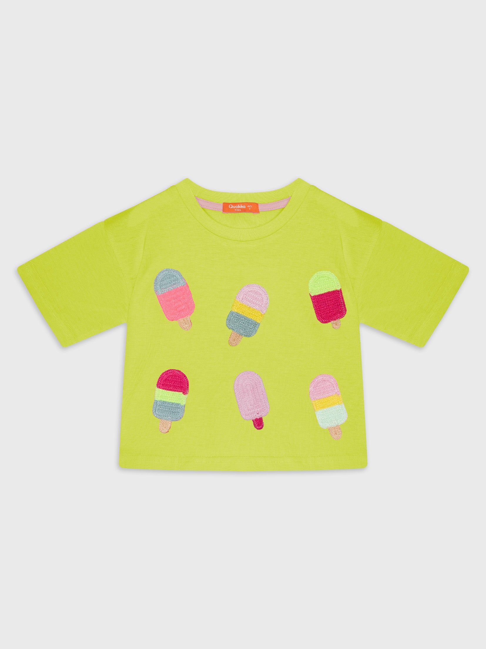 Short Sleeve Ice Cream Cropped  Blouse