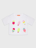 Short Sleeve Ice Cream Cropped  Blouse