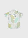 Short Sleeve Leaves Printed Shirt
