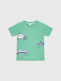 Short Sleeve Car Printed T-Shirt