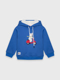 Long Sleeved Dog Embroidered Hoodie