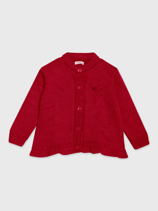 Long-Sleeved Knitted Jacket