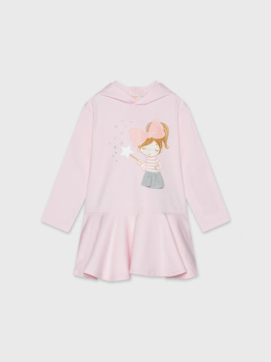 Long Sleeved Hooded  Dress