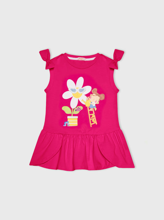 Short Sleeve Printed Dress