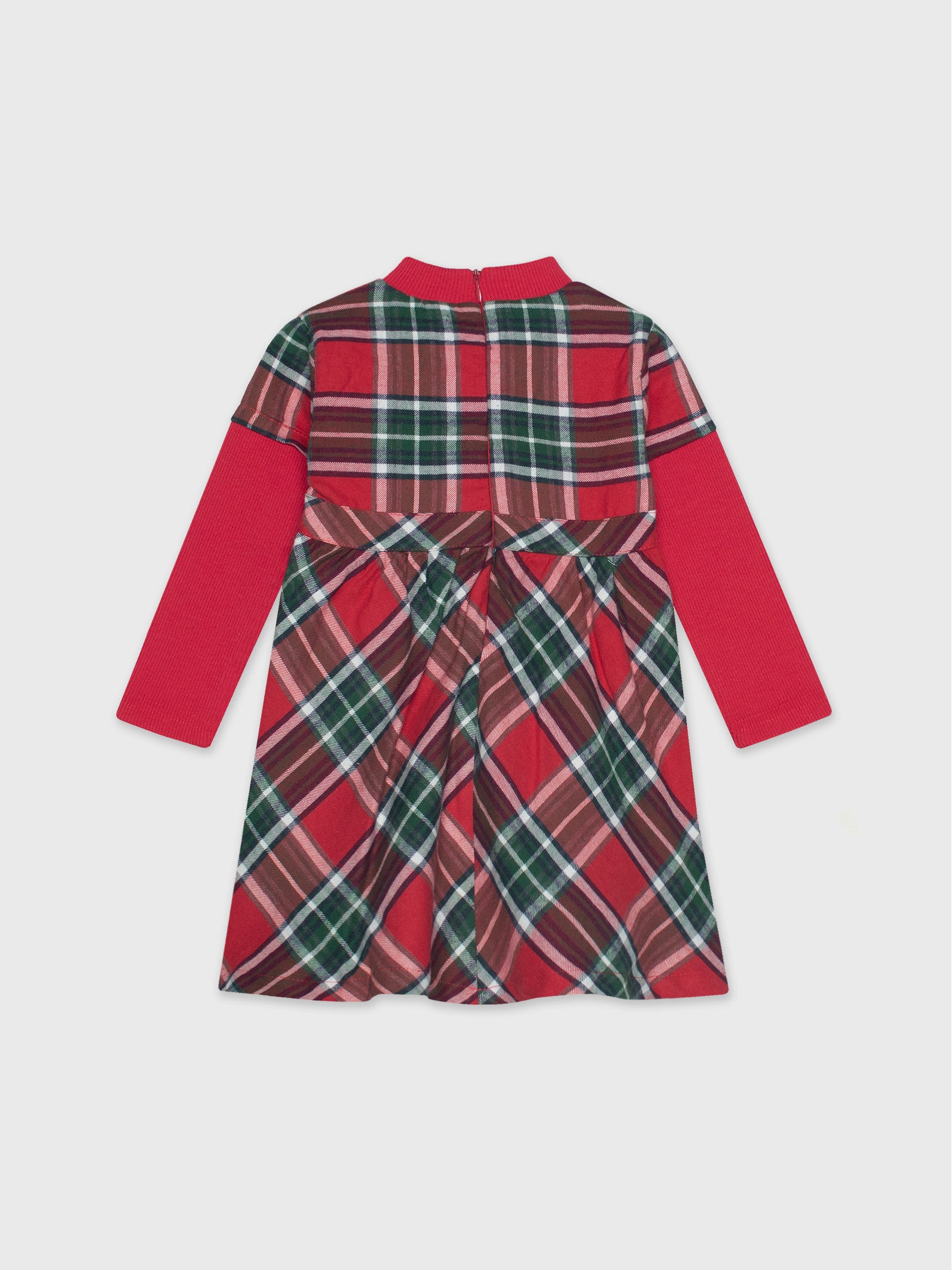 Long Sleeved Checkered Dress