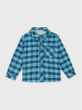 Long Sleeved Fur-lined Checkered Shirt