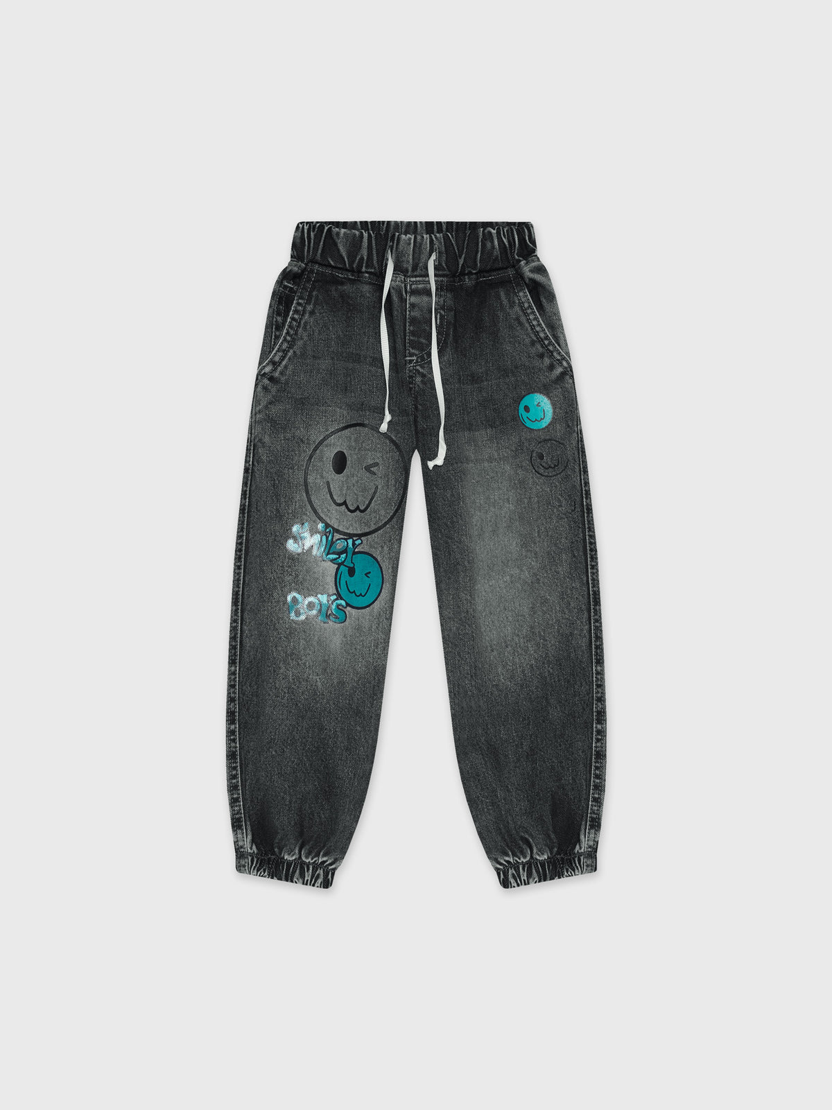 Casual Printed Denim Pants