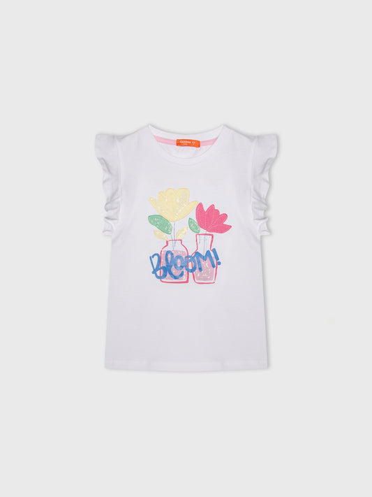 Sleeveless Floral Printed Blouse