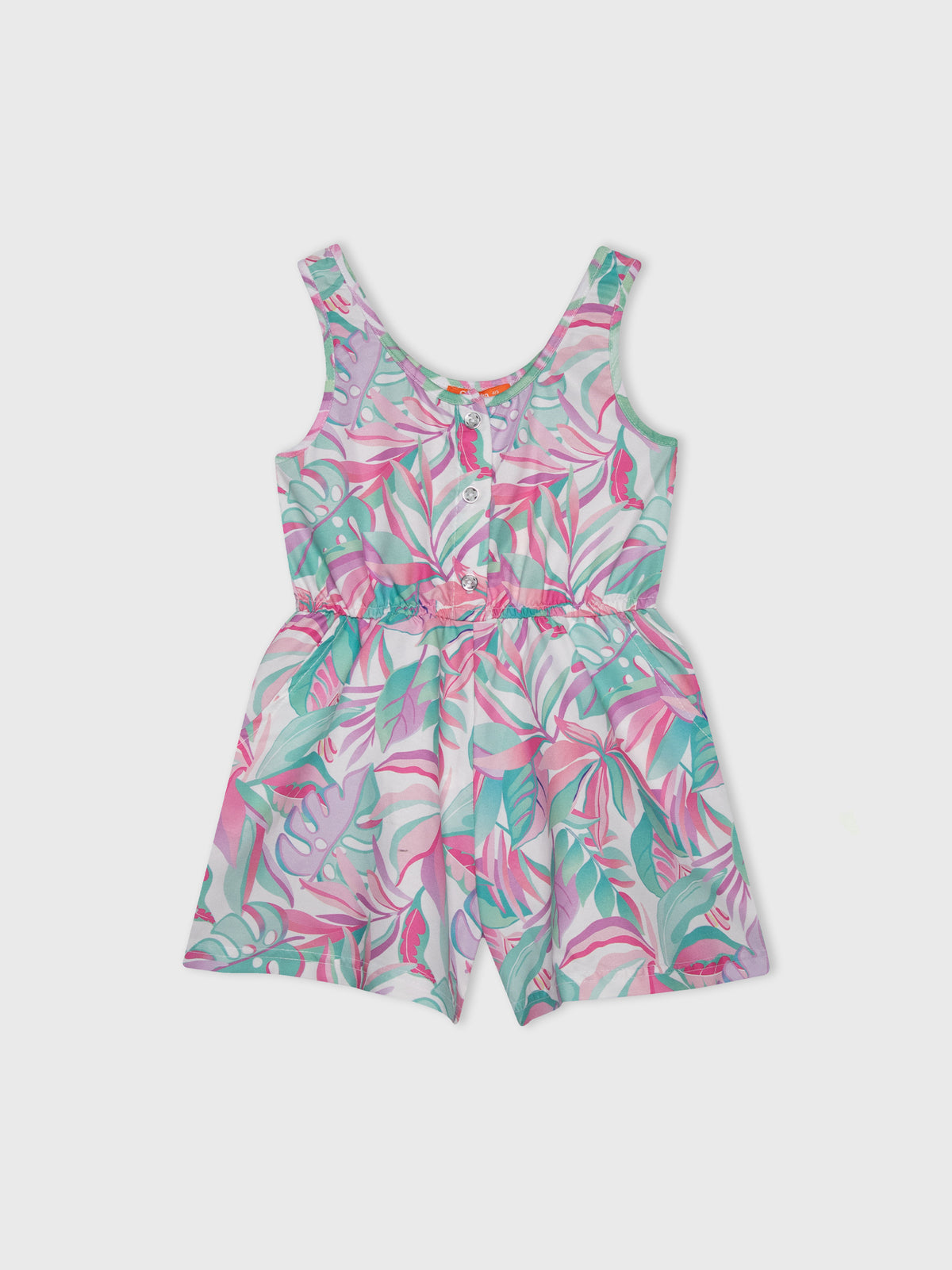 Sleeveless Cute Floral Printed Romper