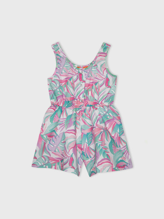 Sleeveless Cute Floral Printed Romper