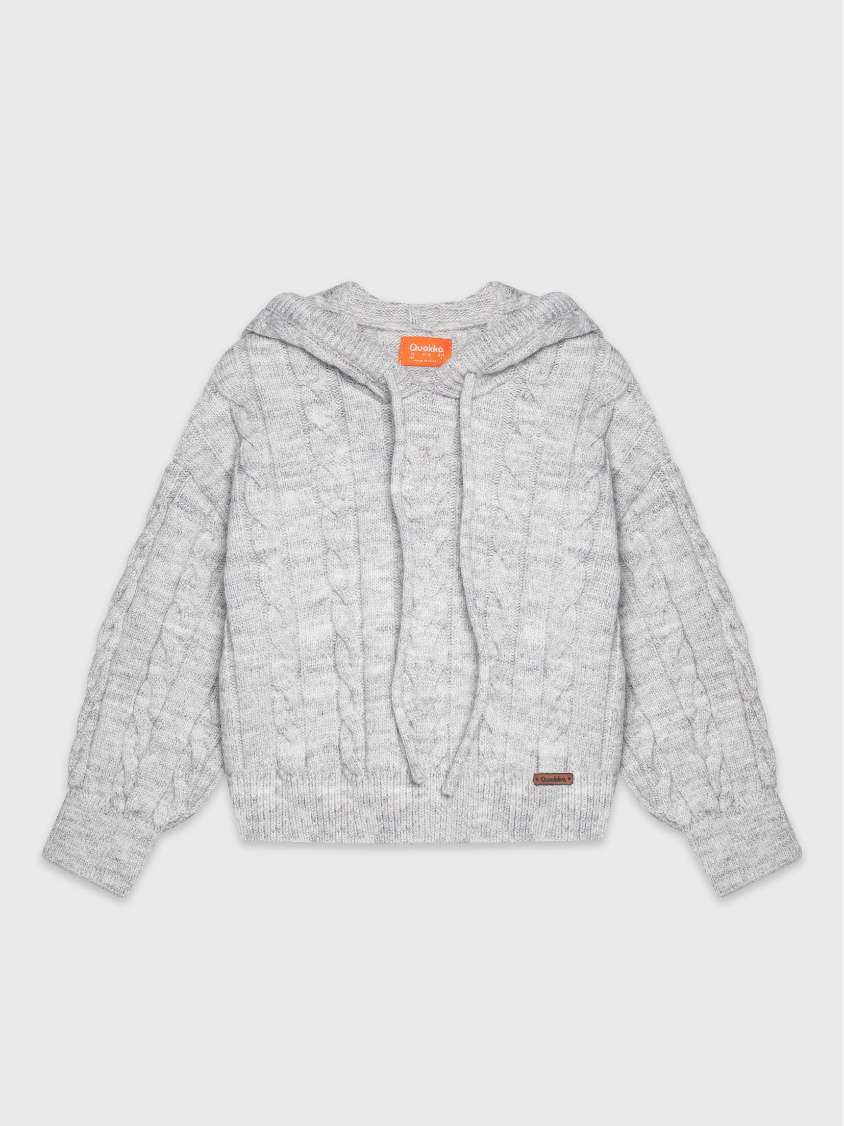 Cropped Cozy Knit Pullover Hoodie