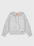 Cropped Cozy Knit Pullover Hoodie