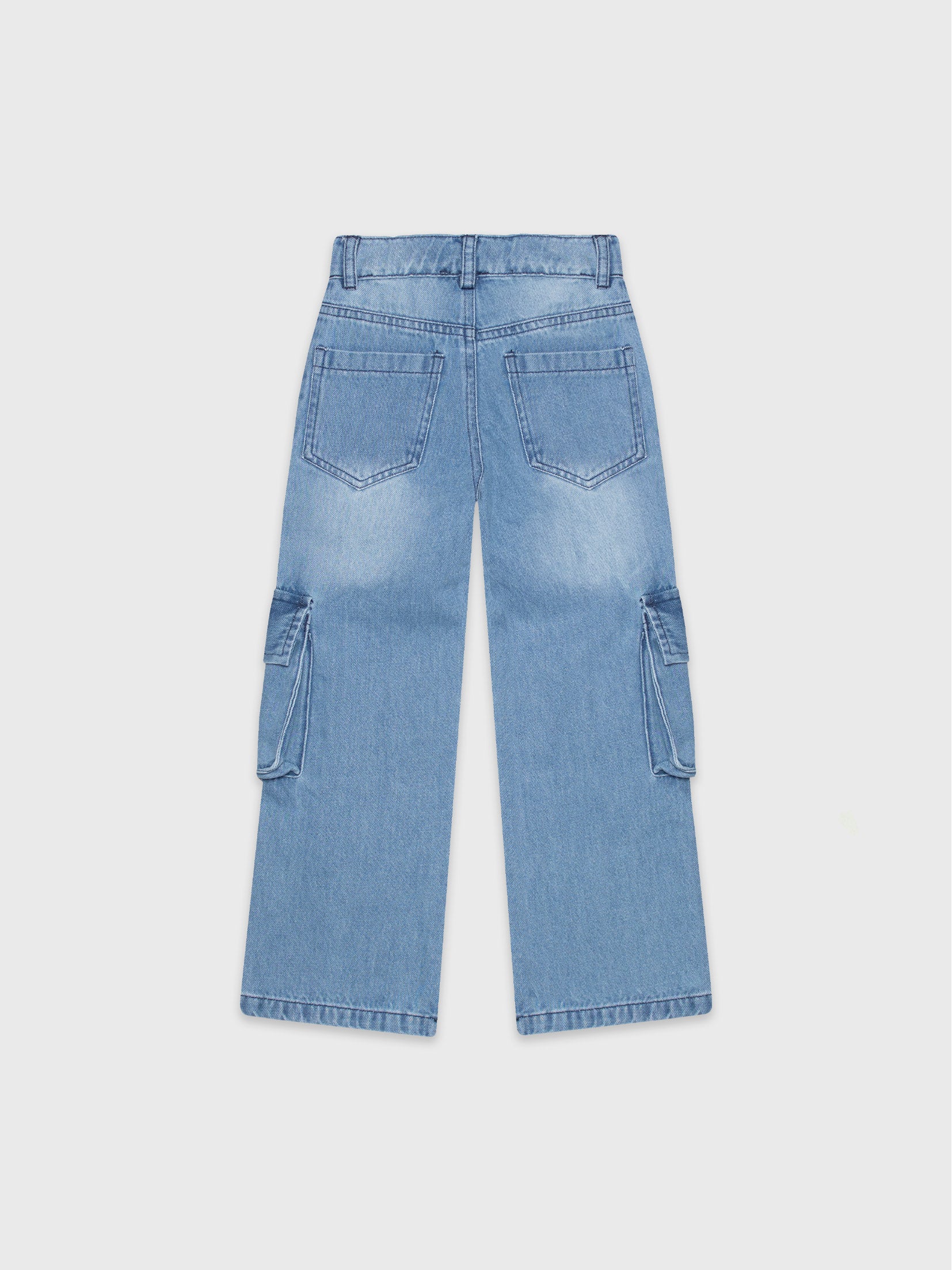 Denim Cargo Pants