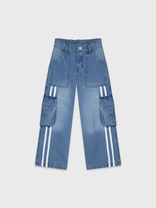 Denim Cargo Pants