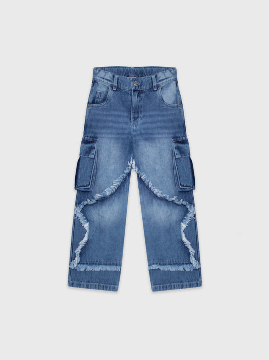 Denim Cargo Pants