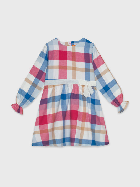 Long Sleeved Checkered Dress