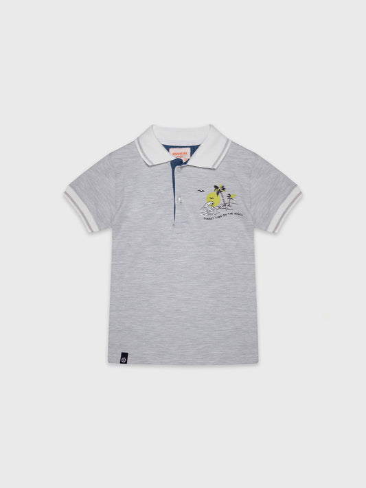 Short Sleeve Printed  Polo Shirt