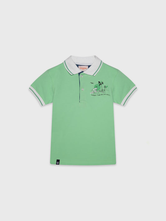 Short Sleeve Printed  Polo Shirt