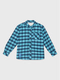 Long Sleeved Fur-lined Checkered Shirt