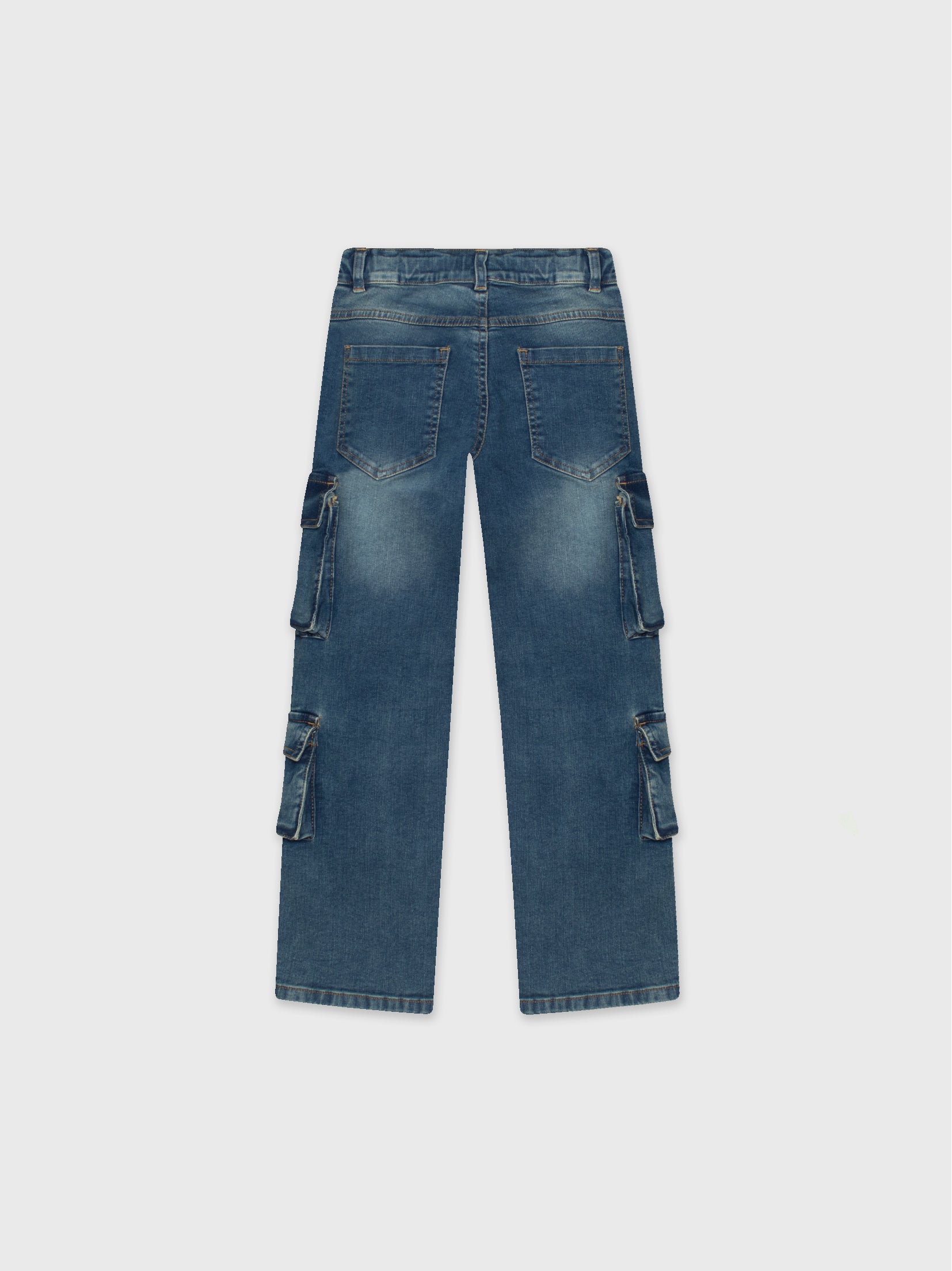 Denim Cargo Pants