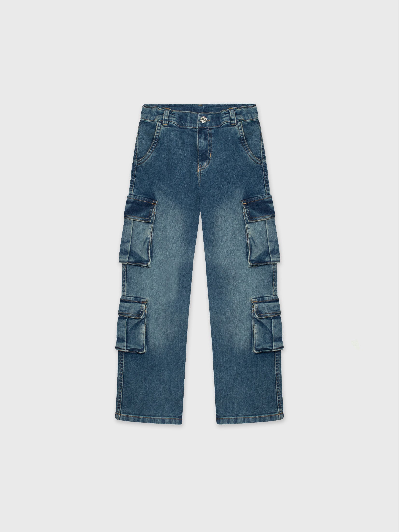 Denim Cargo Pants