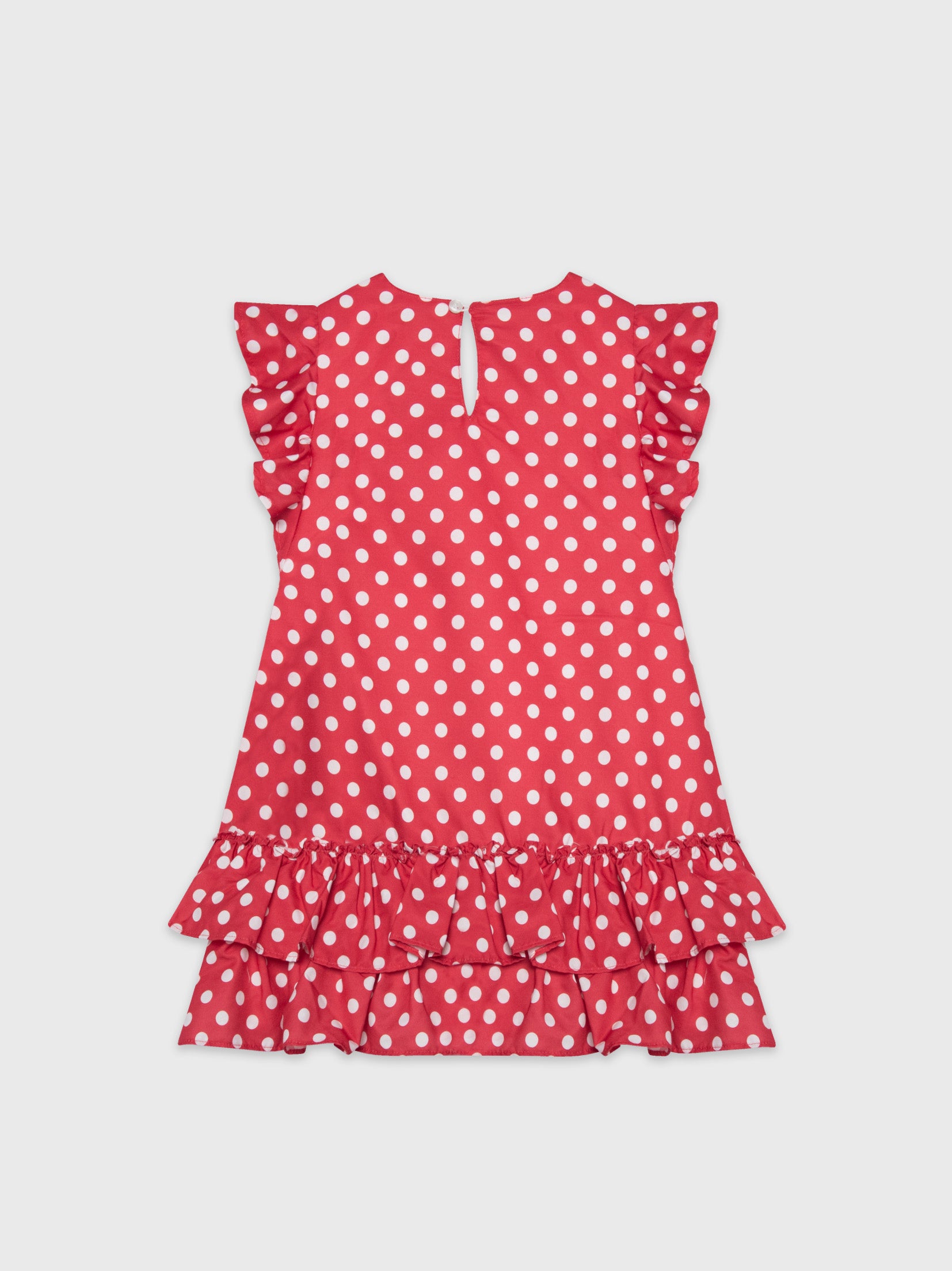 Sleeveless Polka Dot Ruffle Dress With Headband