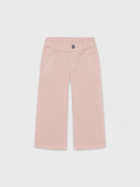 Gabardine Wide Leg Pants